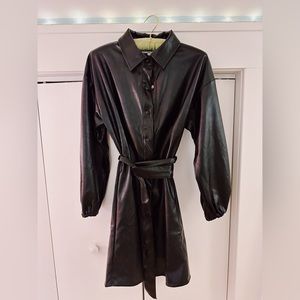Madison Black Leather Dress